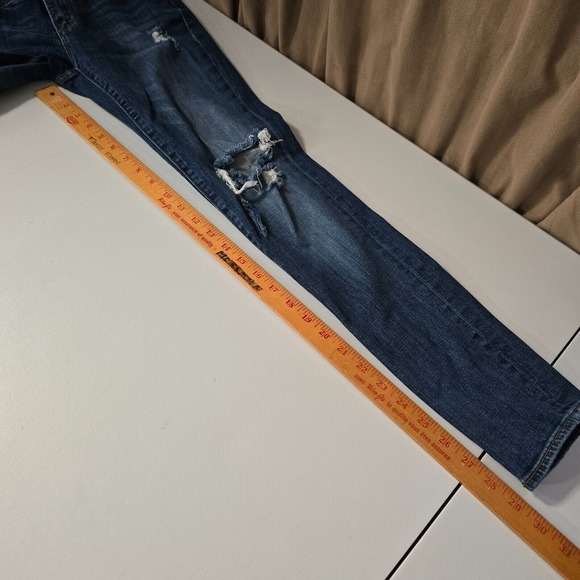 Driftwood Marilyn Jeans Womens 27 Blue‎ Distressed Destroyed Skinny Stretch - Picture 11 of 13